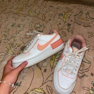 women’s “washed coral” air force one shadows